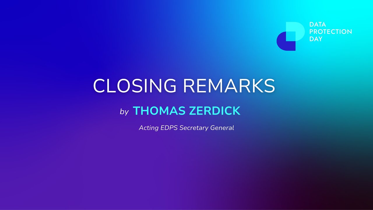 Closing remarks by Thomas Zerdick at the Data Protection Day 2026: Reset or refine?