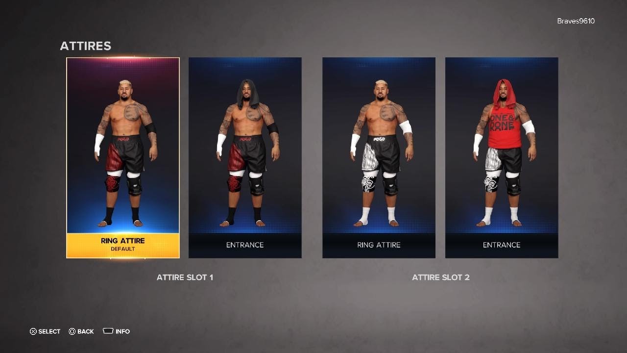 Solo Sikoa WWE Superstar Threads Attire Showcase PS5 4K WWE 2K23