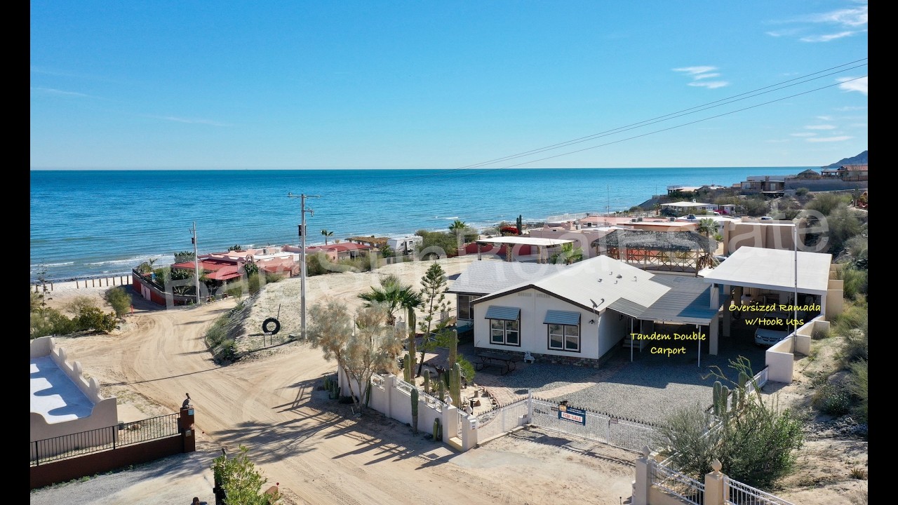 San Felipe, Baja California, Mexico Seaside Home with RV Ramada & Hook Ups For Sale $175,000 USD!