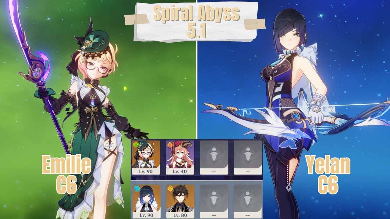C6 Emilie & C6 Yelan Duo Spiral Abyss 5.1