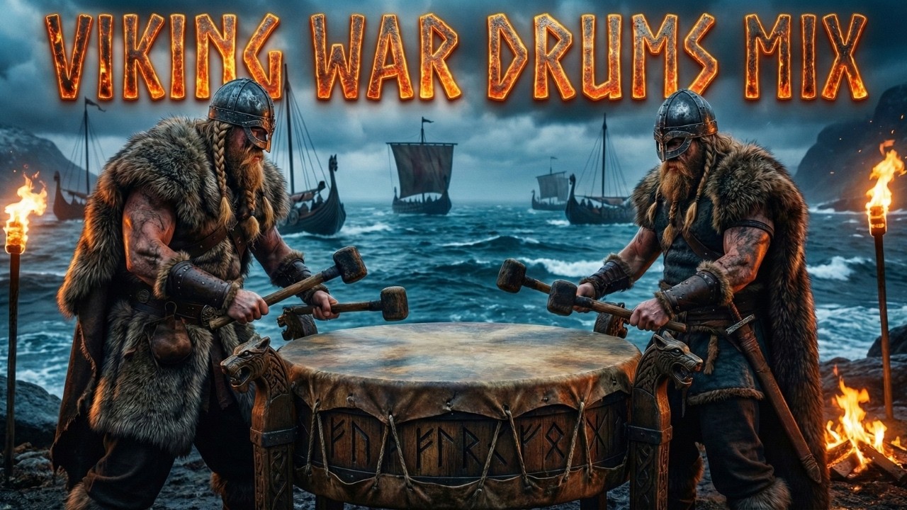 Viking War Drums Mix ⚔ 6 Epic Nordic Battle Tracks | Powerful Drums for Workout, War & Focus