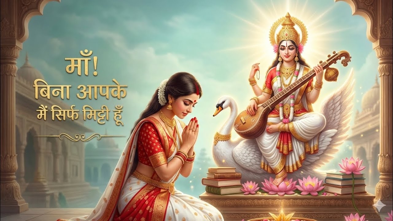 सोए हुए भाग्य को जगा देगी यह वंदना | विद्या और बुद्धि का वरदान #song भजन #saraswati maa गाना  