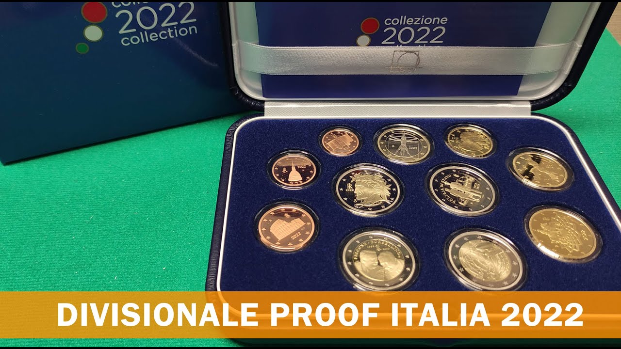 Divisionale Italia 2022 Proof, Molto Raro con le Tre Monete da 2&euro; Commemorative Italiane