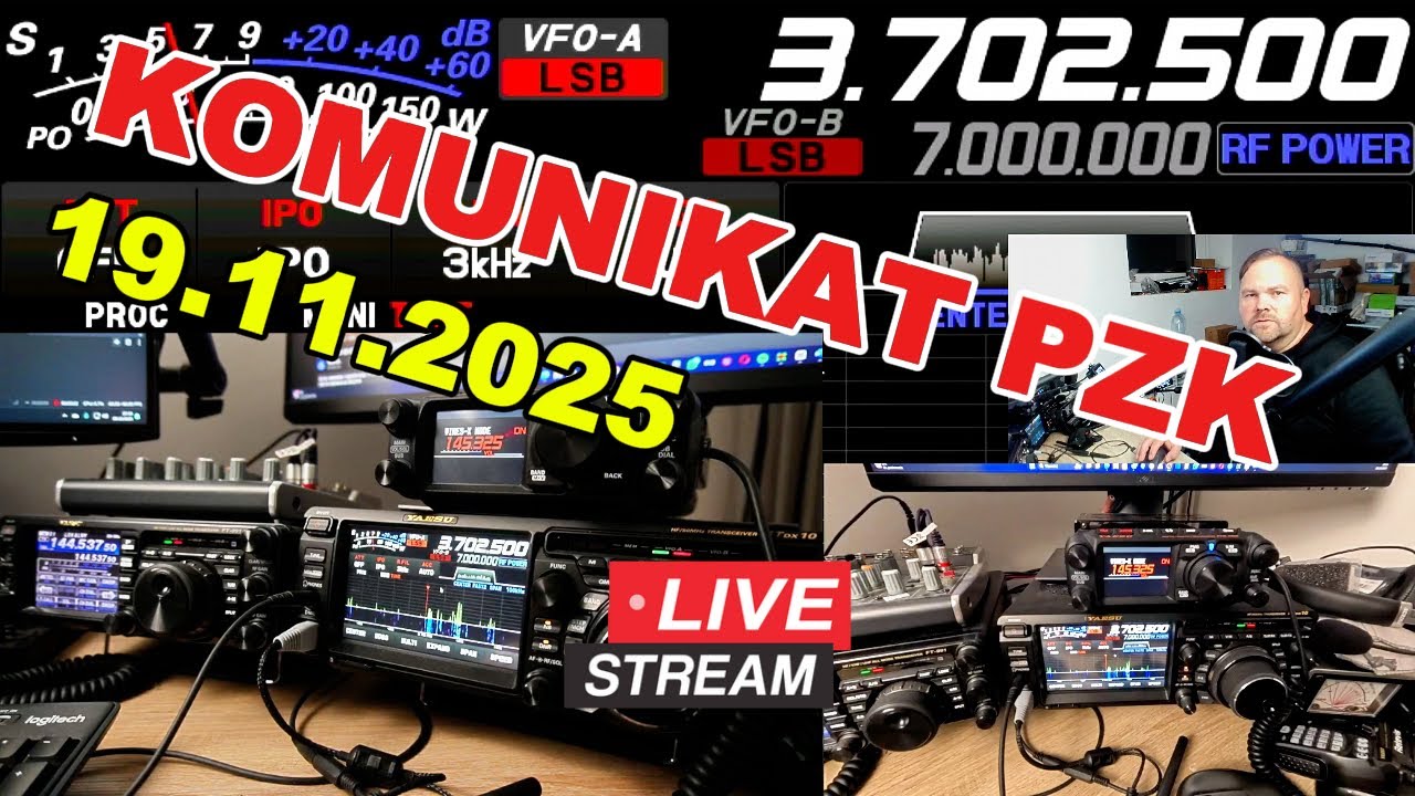 LIVE: 🔴 Komunikat PZK i łączności po komunikacie | 19 Listopada 2025 | Zapraszam na pasmo! 📻😉