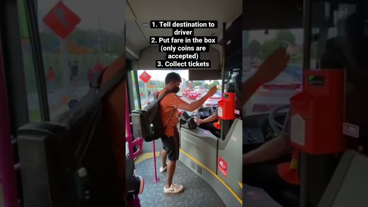 How to travel by bus using cash payment in singapore?