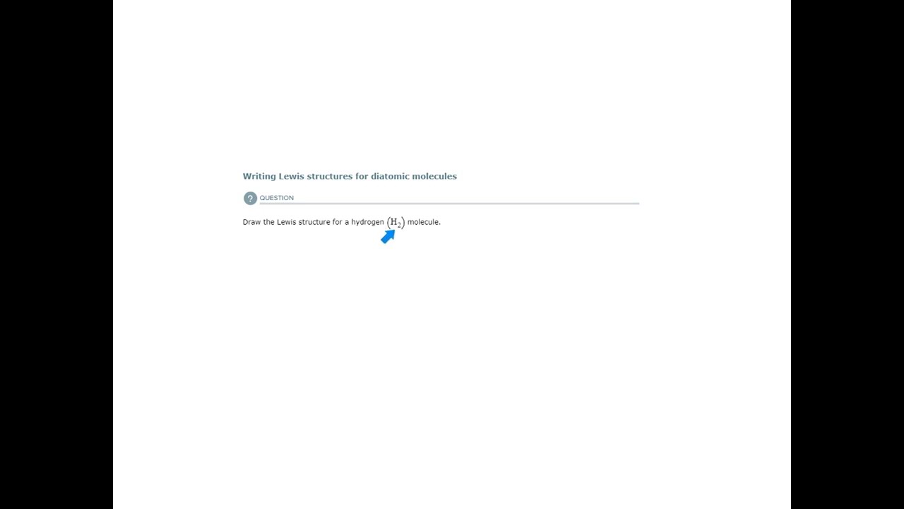 ALEKS - Writing Lewis structures for diatomic molecules - Example 1