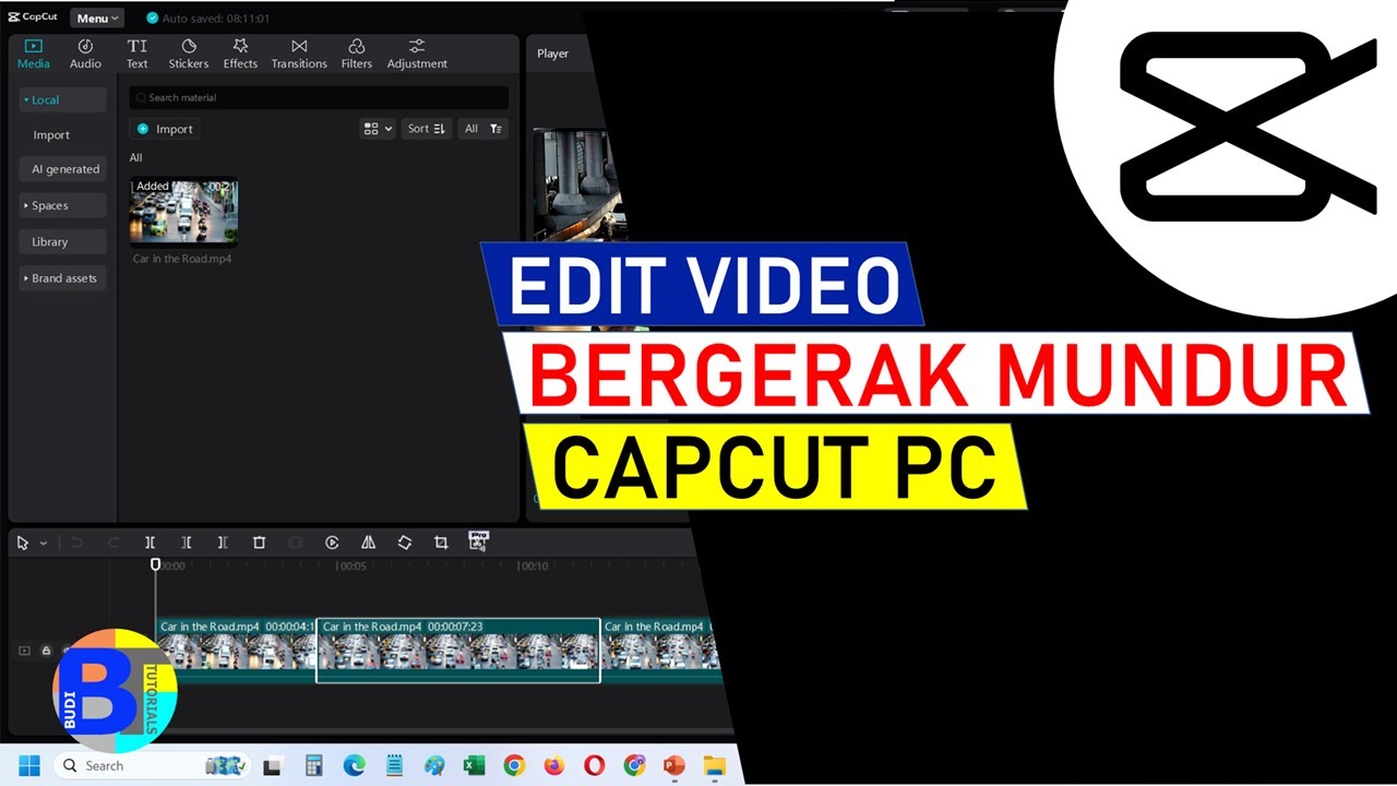 Cara Edit Video Bergerak Mundur di CAPCUT PC | Belajar Edit Video Capcut