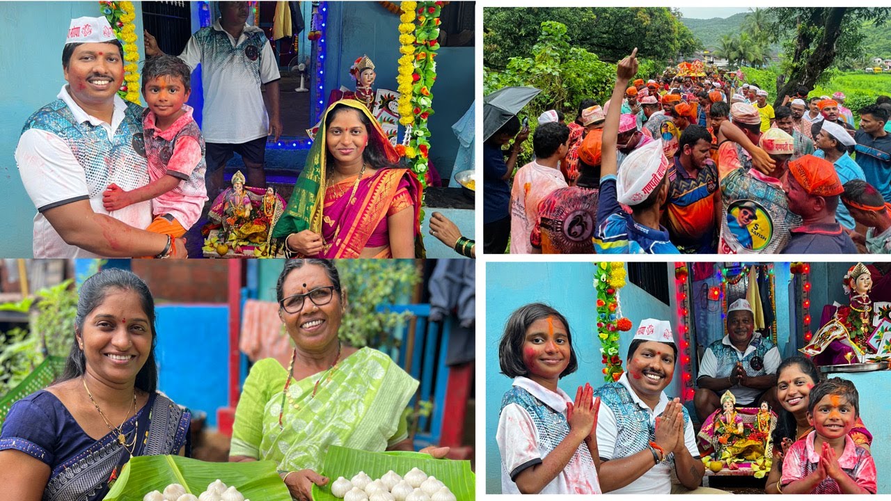 शेवटच्या दिवशी आमच्या घरचा बाप्पाला नैवेद्य 😍| कोकणातील गणपती विसर्जन Nirop | S For Satish | (Kokan)