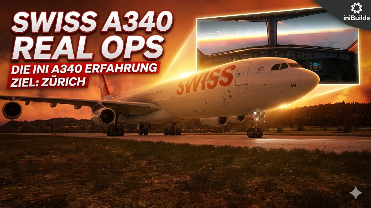 Besser geht’s nicht! | iniBuilds SWISS A340-300 Ops nach Zürich [LSZH]