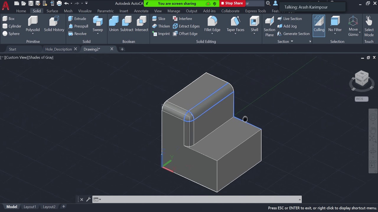66: 3D Fillet and Chamfer (AutoCAD Tutorial)