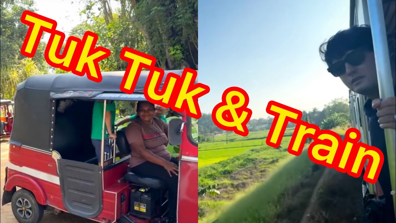 Tuk Tuk & Train Travel in Sri Lanka | Family Journey from Pinnawala  |   سفر خانوادگی از پیناوَلا