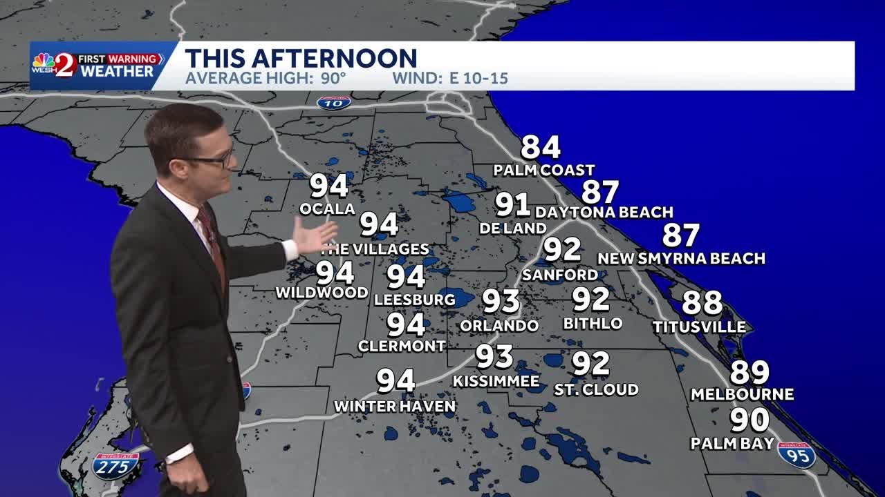 Temperatures climb into the 90s today before storm chances return midweek | June 8 forecast in Ce...