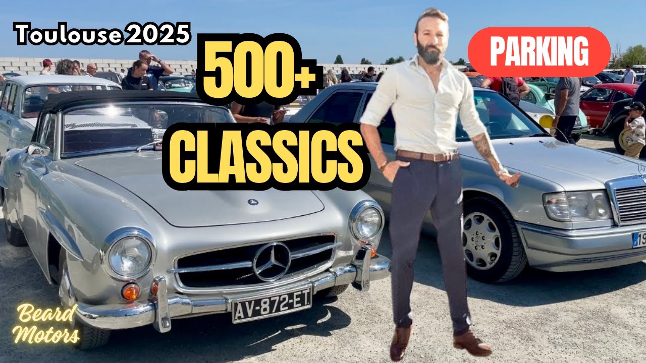 Salon Auto Classic Toulouse 2025 : Ferrari, Porsche Le Parking Visiteurs Incroyable !