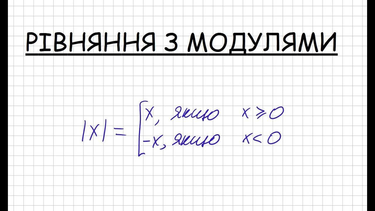 Рівняння з модулями: НМТ з математики