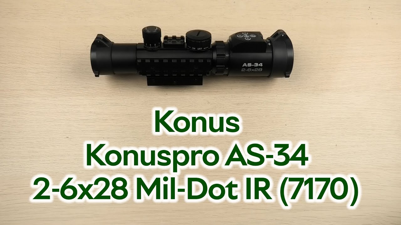 Розпаковка Konus Konuspro AS-34 2-6x28 Mil-Dot IR (7170)