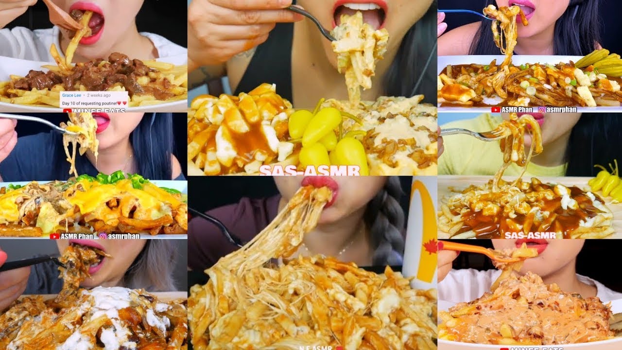 *Cheese Poutine Asmr Compilation* *Mukbang* Asmr Eating/АСМР Подборка/Асмр Еда/Мукбанг/#511​