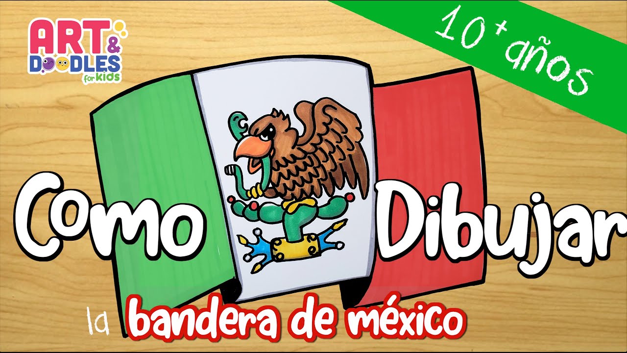 Cómo dibujar la BANDERA DE MÉXICO -  how to draw the Mexico flag