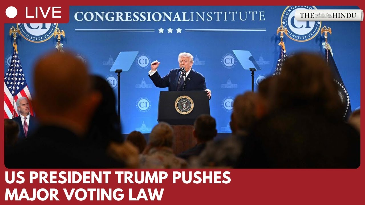 US President Donald Trump urges Republicans to pass SAVE America Act