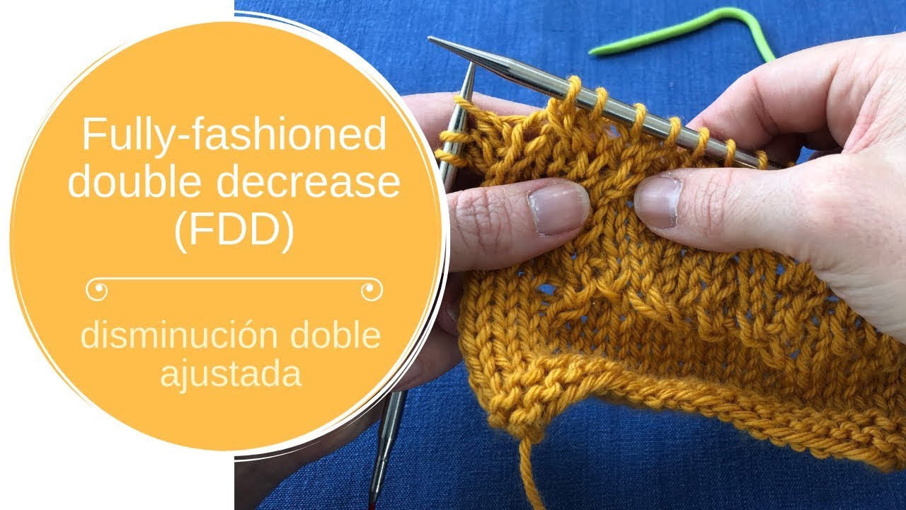 Fully-fashioned double decrease (FDD) en español
