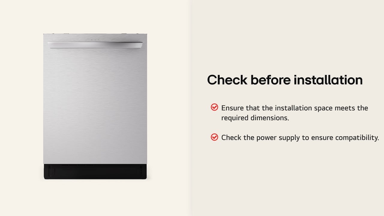 How to install the LG Built under NA Dishwasher | Step-by-Step Guide