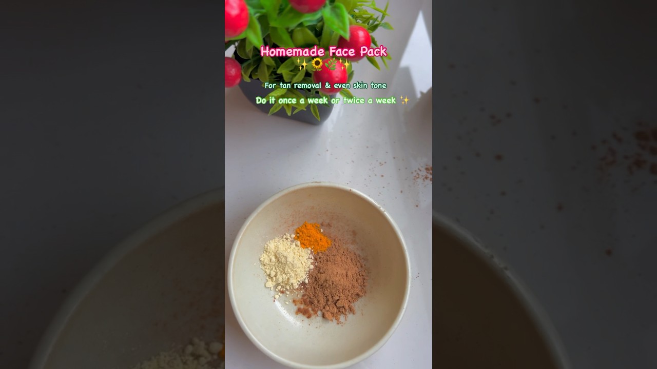 Homemade face pack: sandalwood powder, besan and haldi (turmeric) to get the glowing skin! #skincare