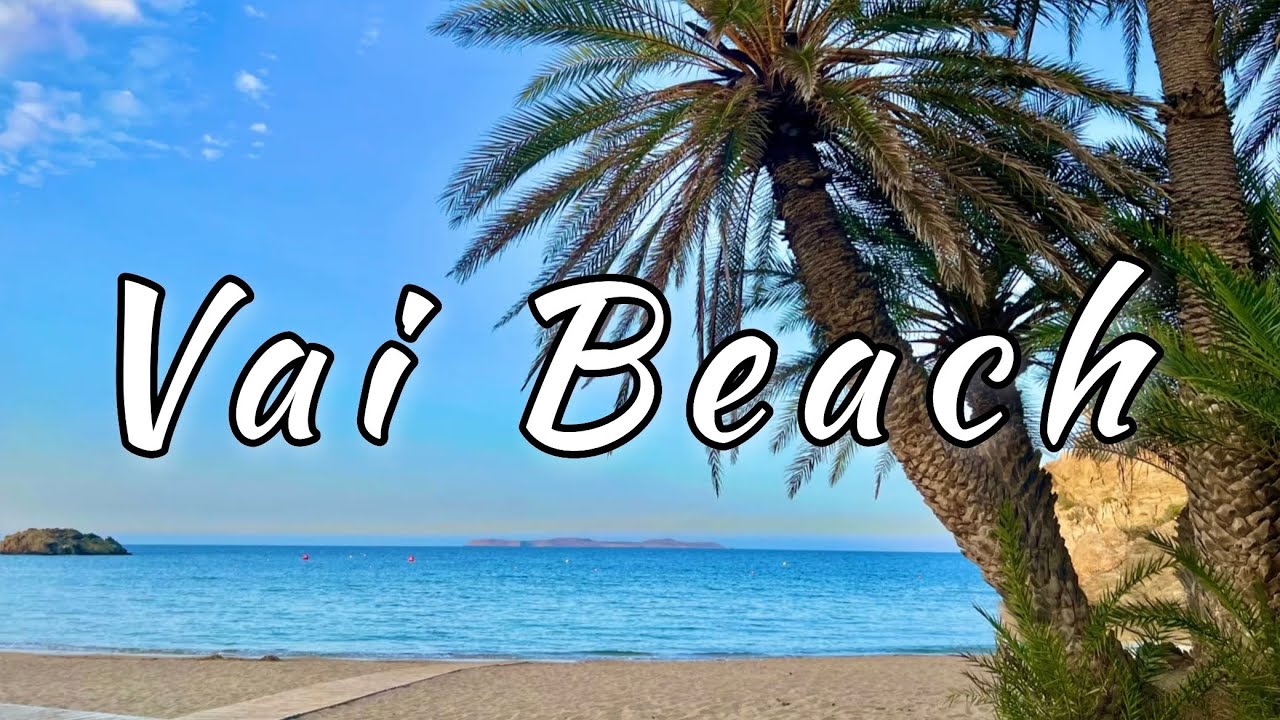 Vai Palm Beach Lasithi Crete Greece 4K