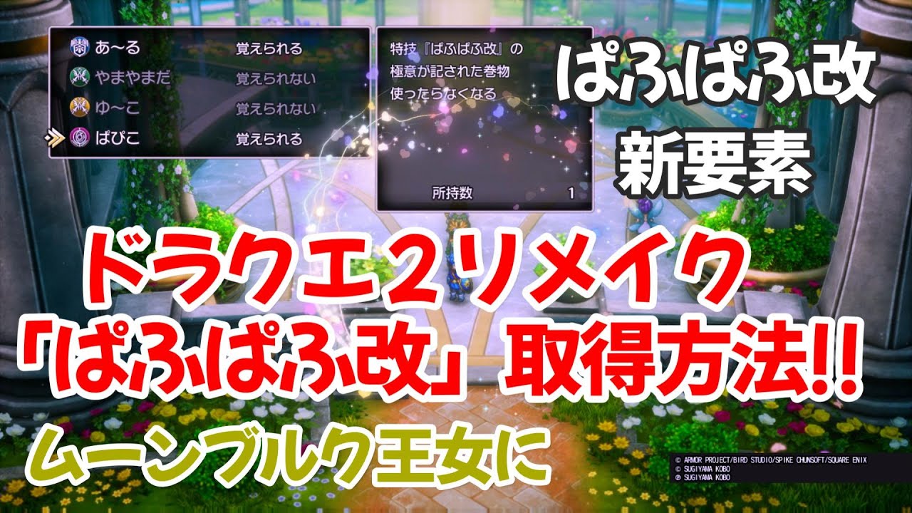 これぞリメイクの醍醐味！？ムーンブルク王女の「ぱふぱふ改」習得シーンを徹底解説【ドラゴンクエストII】