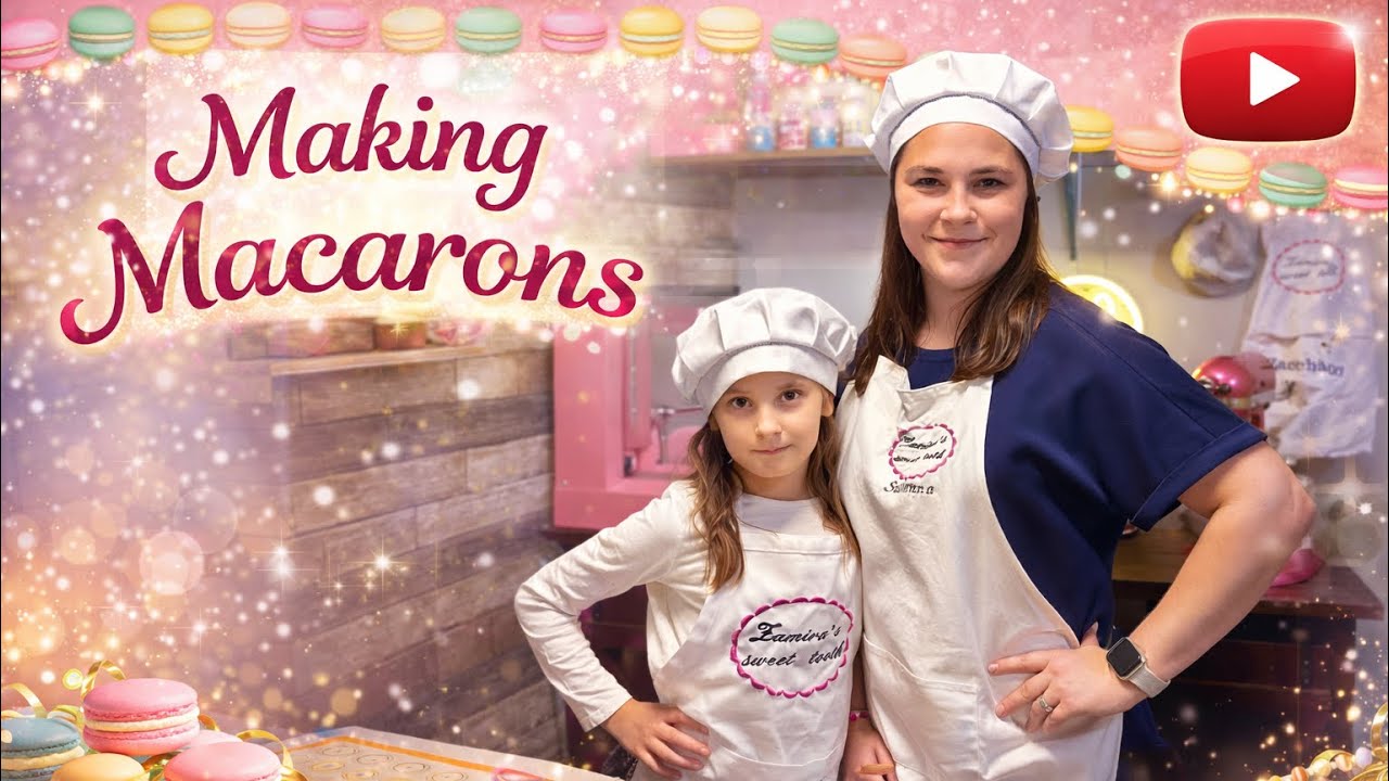 Making macarons with Zamira! #macarons #homebakers #minidessert #fancy