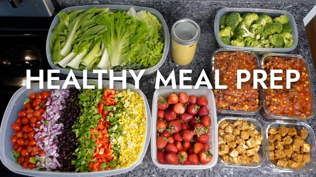 HUGE MEAL PREP! Taco Salad & Healthy 3 Bean Veggie Chili | Nutritarian Diet WFPB