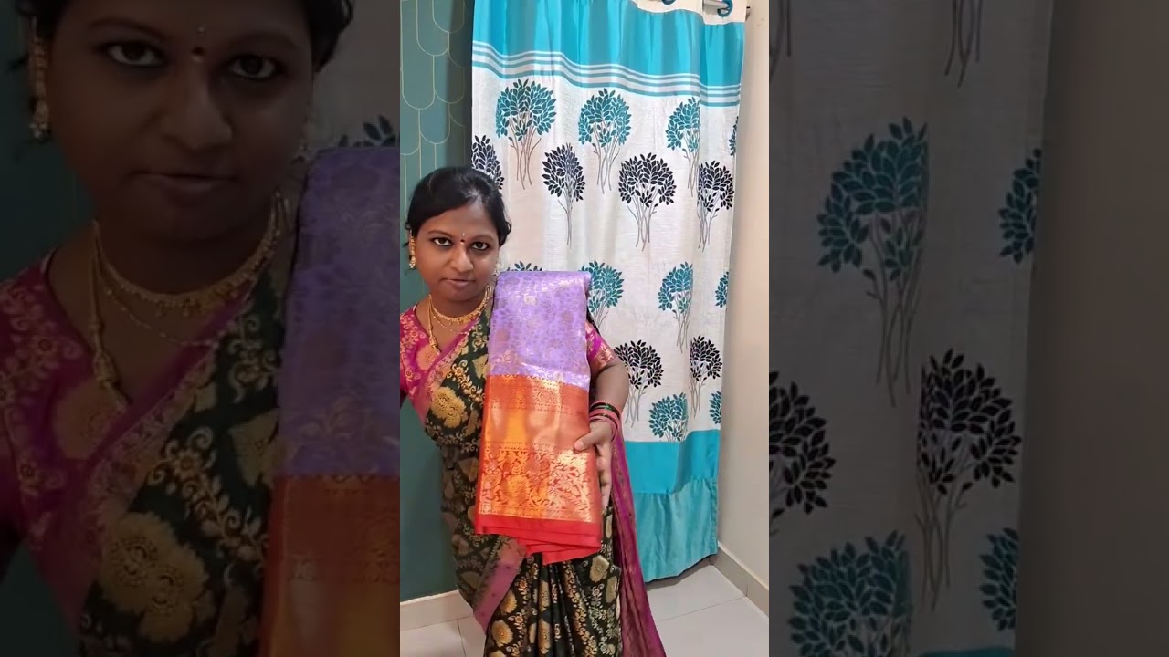 Lavender and Red Combination in Premium Quality Kanchi Pattu sarees. (Pure Pattu Mix) Only 2499+$