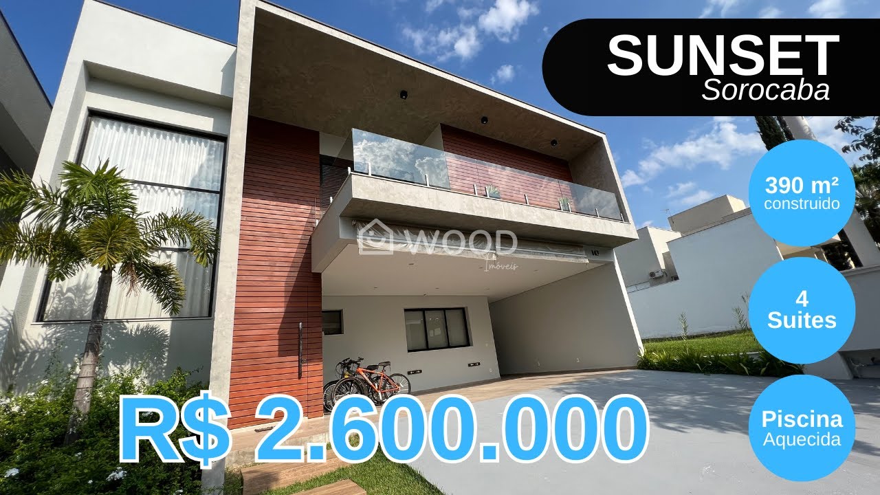 Casa Condomínio Sunset - Alto Padrão em Sorocaba - Cód. 64