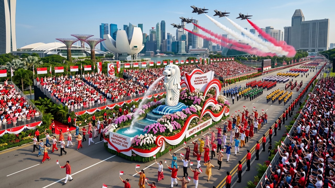 🔴 LIVE:  🇸🇬 Singapore National Day 2026 | Epic NDP Parade, Red Lions, Air Show | Full Event 4K
