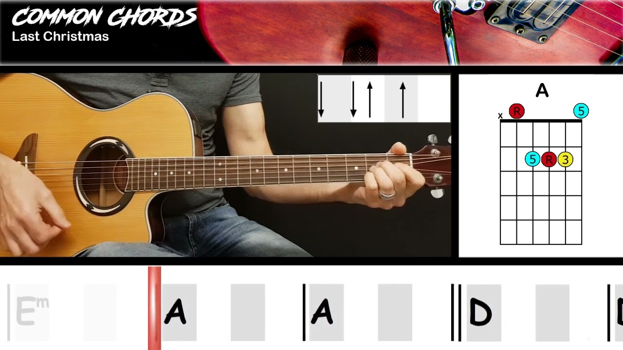 Last Christmas - Wham | EASY GUITAR LESSON | Scrolling Chords