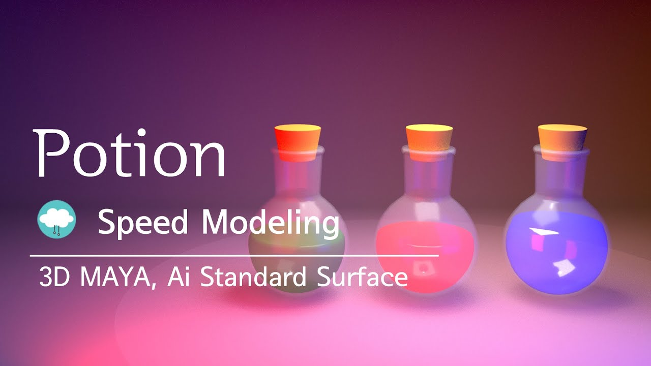 ♬Lo~ve potion number 9. Speed modeling & Texturing, 3D Maya