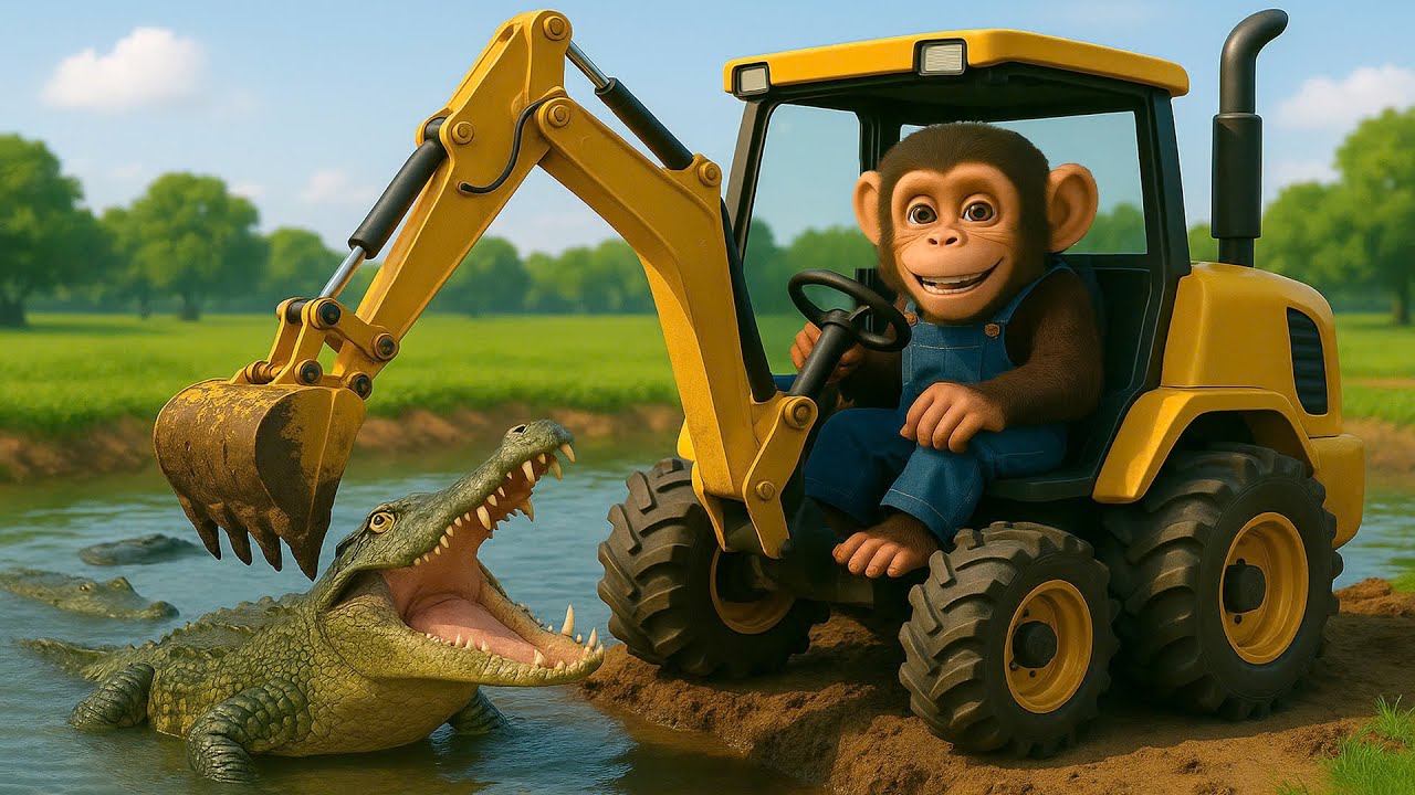 Crocodile Lake Drought Incident, Monkey Farmers Find Ways to Restore - Farm Work | Cobby Farm