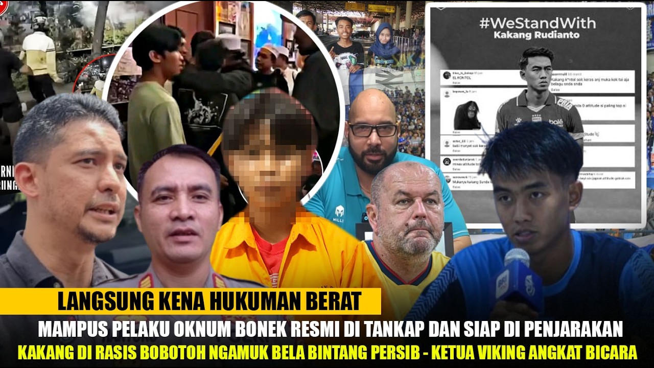Mampus di Ringkus!! Pelaku Bonek Penyerangan Bobotoh di Penjarakan 5 Tahun, Kakang jd Korban Rasis