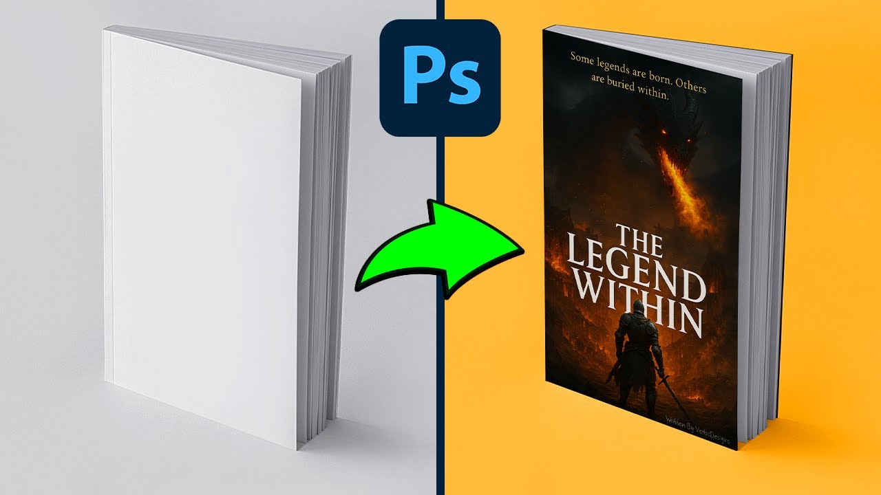 Как создать шаблон макета книги в Photoshop 📕 Урок