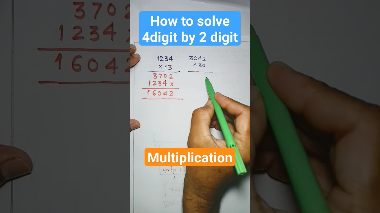 How to solve 4-digit by 2-digit multiplication || How to multiply 4-digit numbers by 2-digit numbers