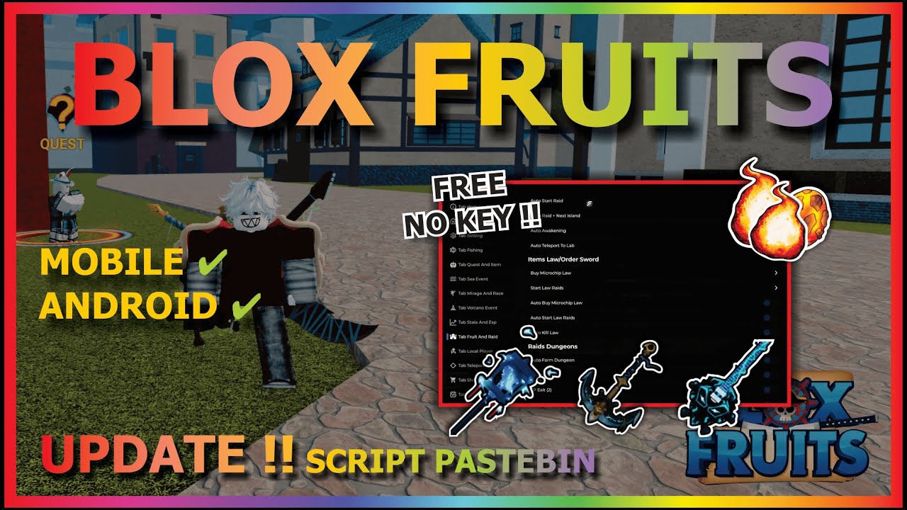 BLOX FRUITS Script No Key AUTO FARM, FRUIT MASTERY, SEA EVENT, VOLCANO EVENT, AUTO RAID (BEST)🌐