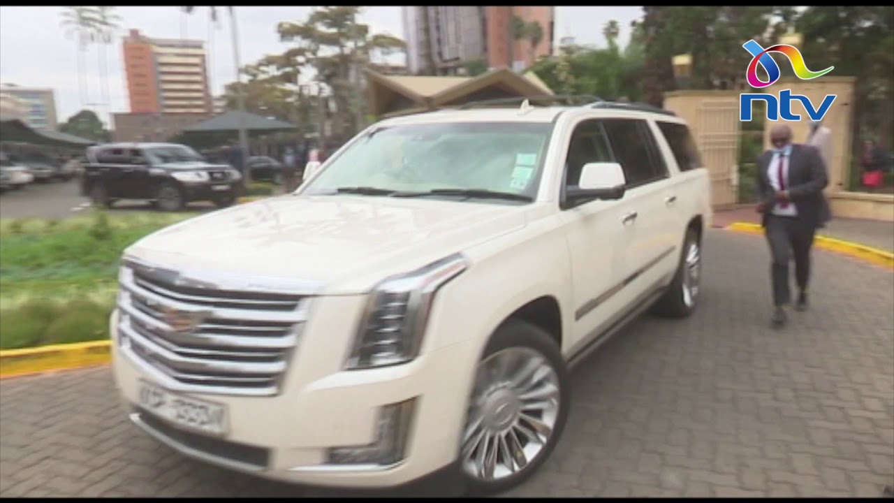 Mike Sonko leaves Senate meeting in a fleet of high end vehicles