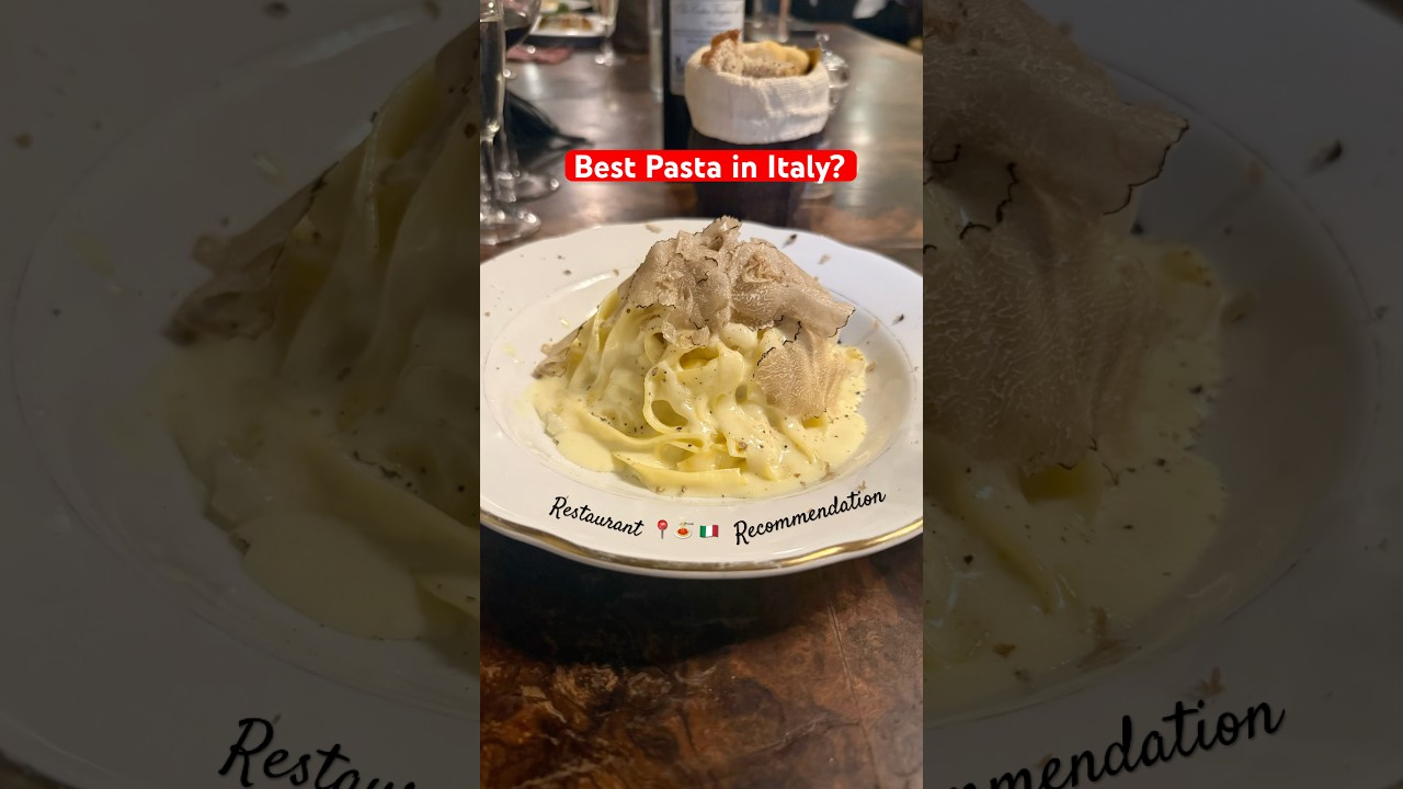 Best Truffle Pasta in Florence 🇮🇹 | Cheese Wheel Pasta 🍝 Experience (📍Location at End)