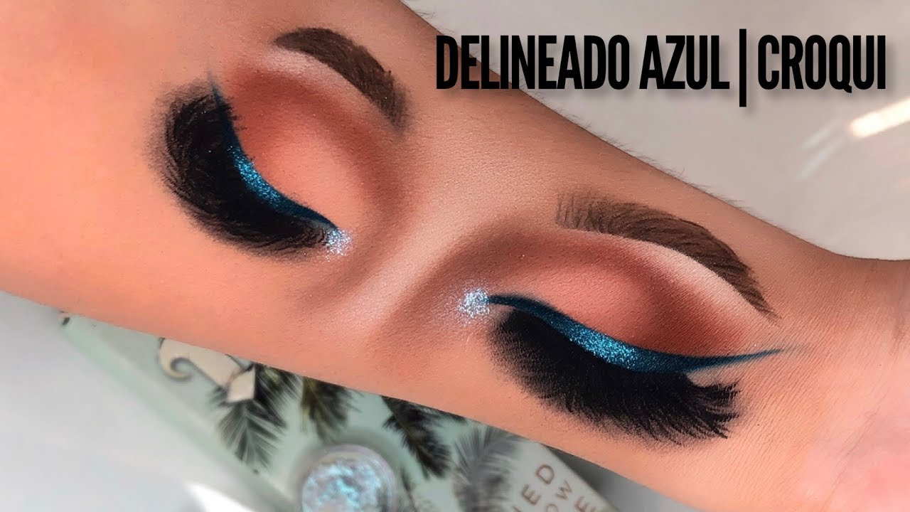 Delineador Azul | CROQUI DE MAQUIAGEM