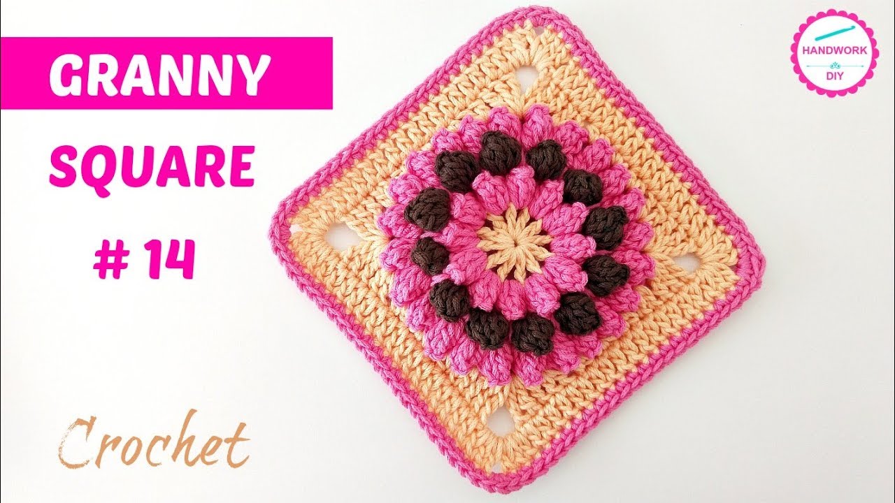 GRANNY SQUARE CROCHET PASO A PASO # 14