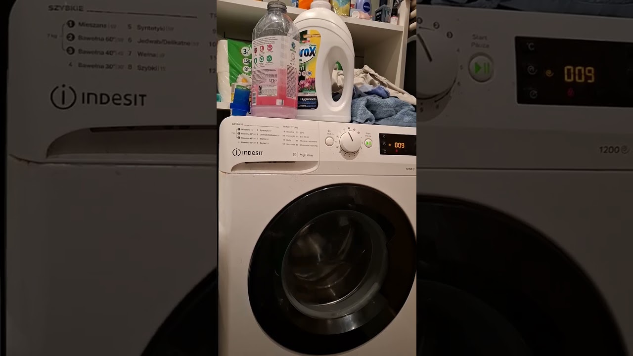 Pralka INDESIT wirowanie maskotki