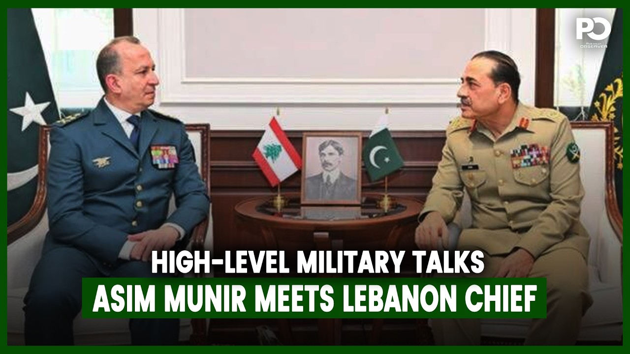 Lebanese Army Commander Meets Field Marshal Asim Munir at GHQ Amid Regional Security Concerns