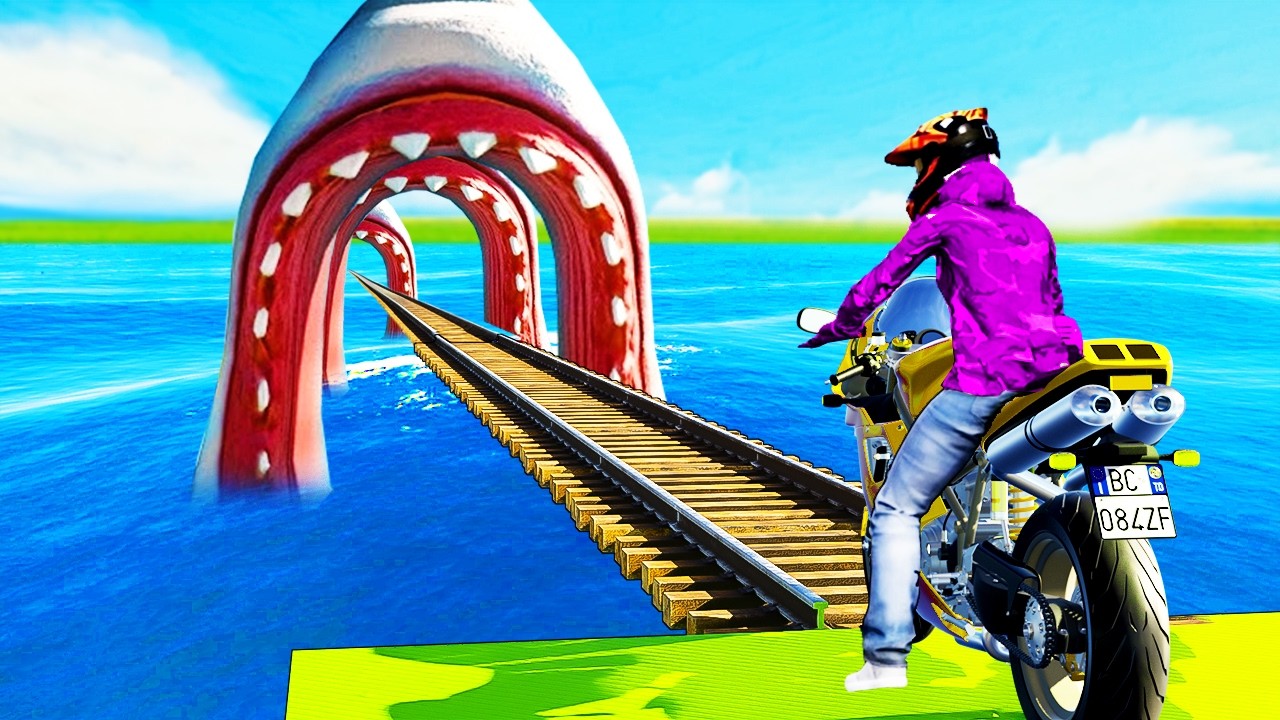 Bikes vs impossible shark challenge in GTA 5