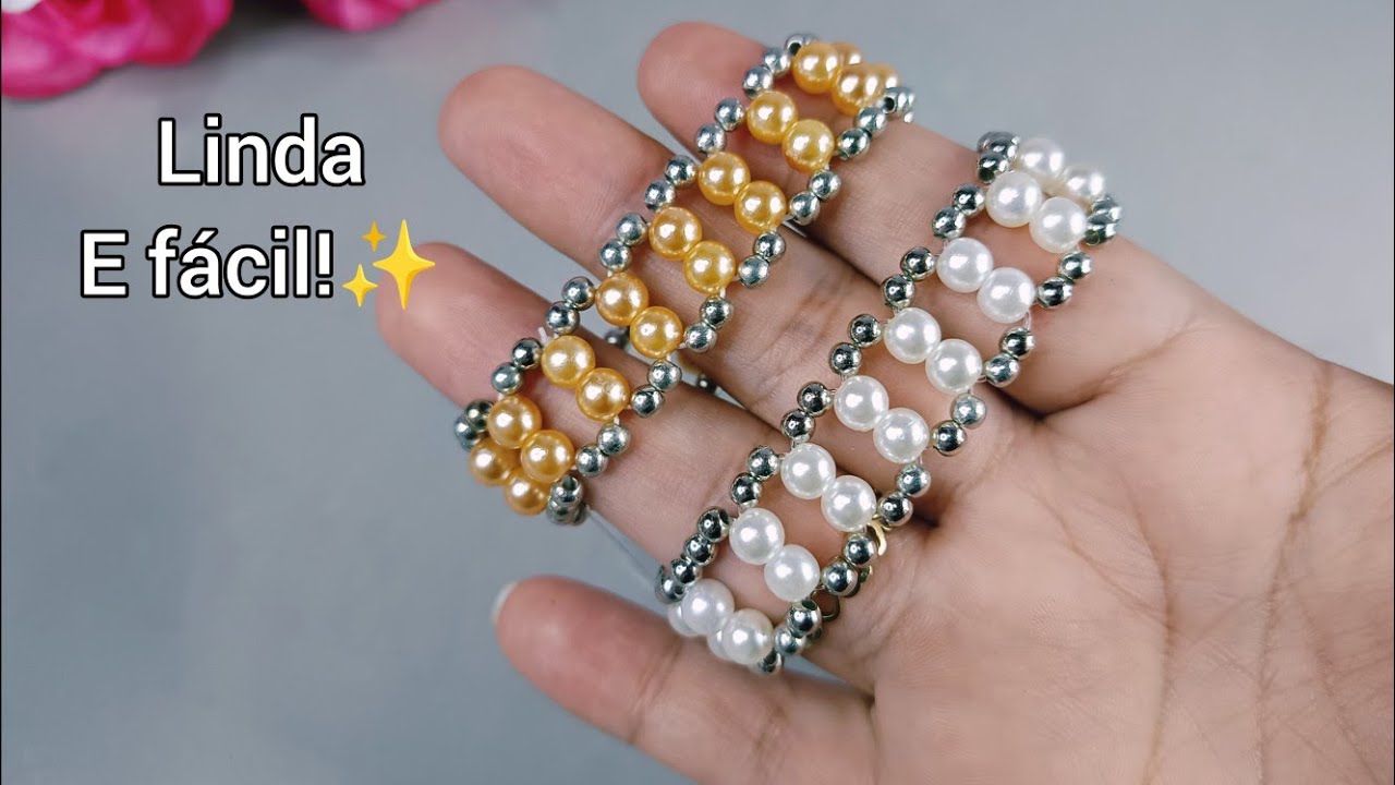 “Pulseira de Pérolas no Fio de Silicone – Passo a Passo Fácil e Elegante”