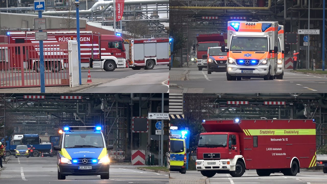 [Sirenenalarm & Warnungen] Großschadensalarmübung 2021 - BASF Ludwigshafen | Vollalarm Werkfeuerwehr