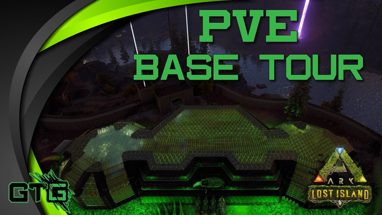 Ark | Lost Island PVE Base Tour - I built my admin shop WAY TOO BIG!