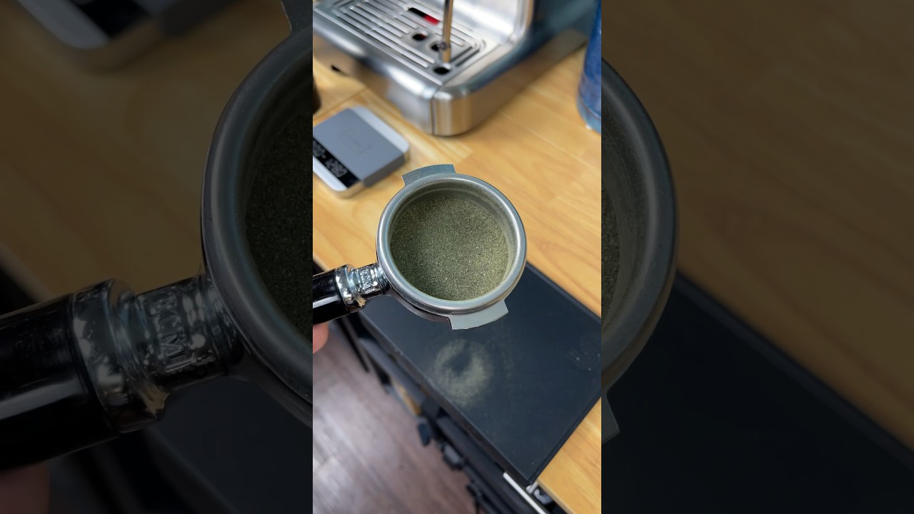 What happens when you grind green tea and try to make espresso with it? #coffee #espresso